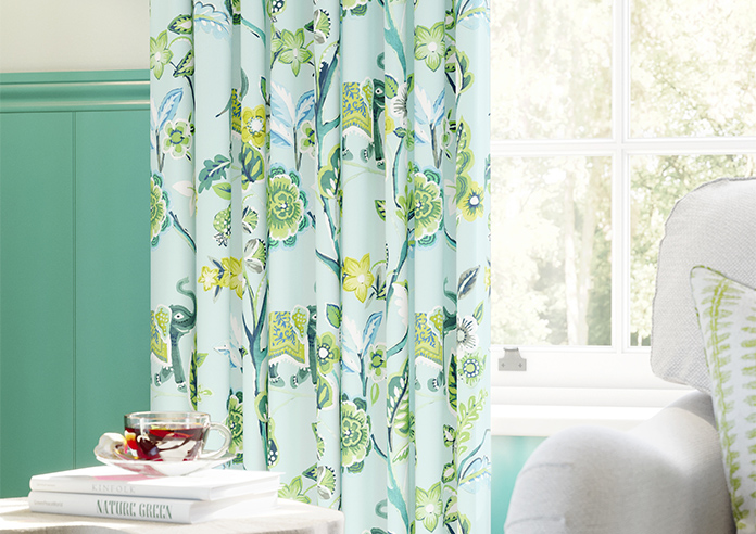 Gujarat, Cyan - Made to Measure Curtain - Image 5